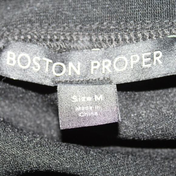 Boston Proper Cold Shoulder Double Strap Black Top Women’s Medium - Picture 6 of 6